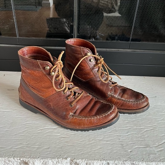 Men's Allen Edmonds Brown Leather Boots - Picture 1 of 8